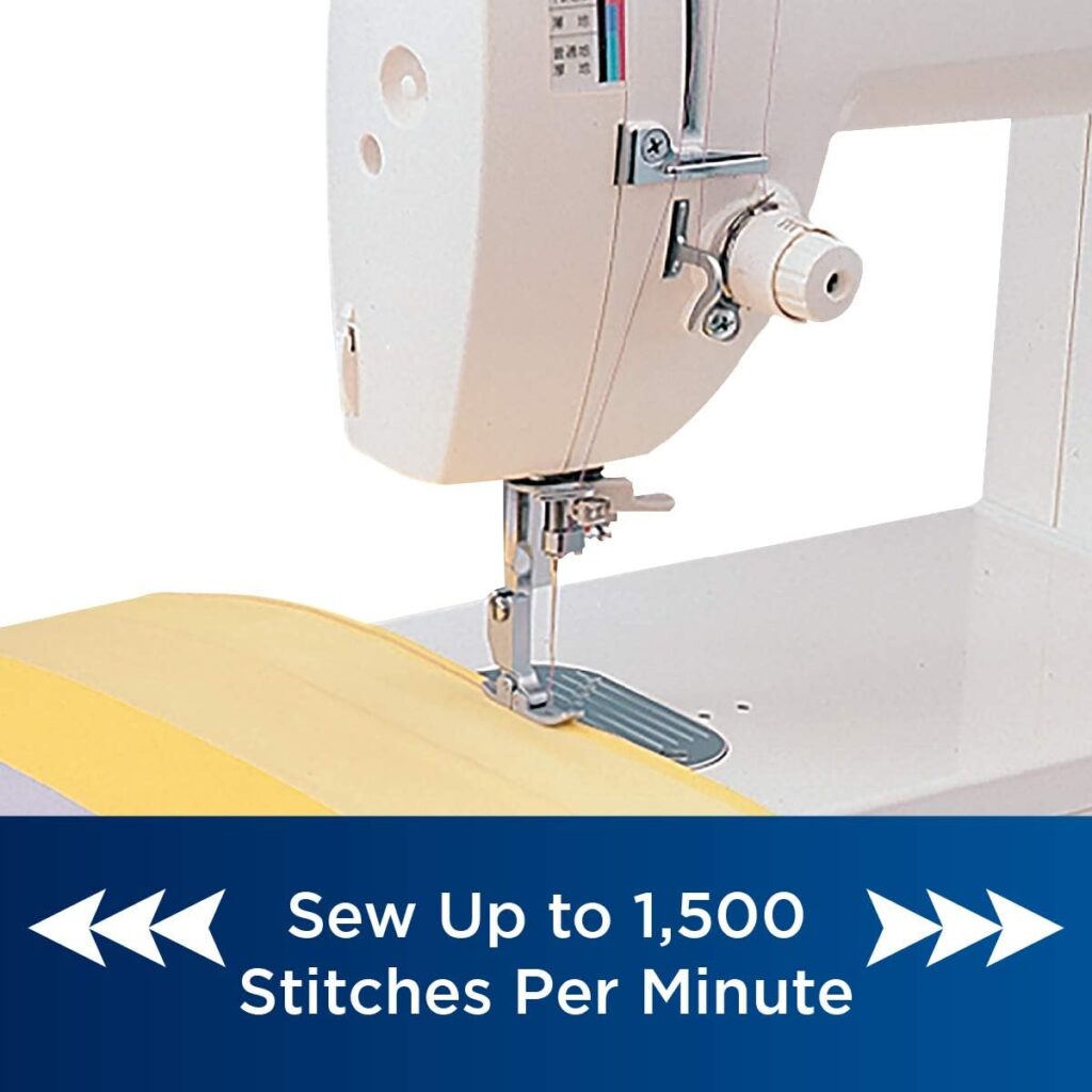 Brother Sewing and Quilting Machine, PQ1500SL, Up to 1,500 Stitches Per Minute, Wide Table, 7 Included Sewing Feet