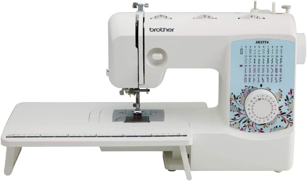 Brother XR3774 Sewing And Quilting Machine With 37 Built-In Stitches, Wide Table, 8 Included Sewing Feet