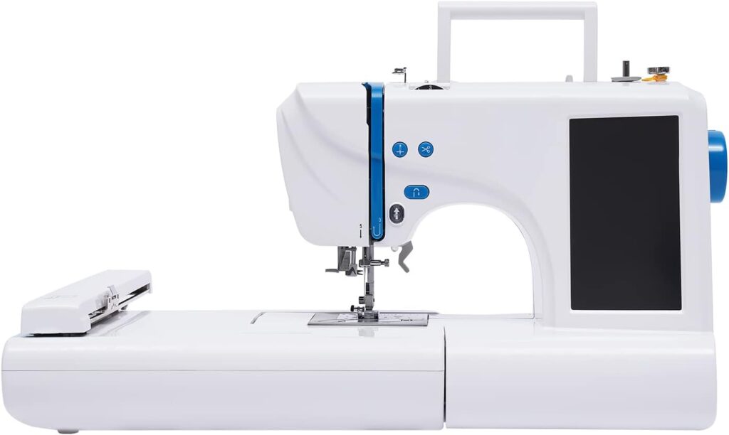 Commercial Embroidery Machine for Clothing and Bedding,Automatic Embroidery Machine Computerized 75 Built-in Designs with 4 x 9.2 Embroidery Area and LCD Touch Screen for Beginners