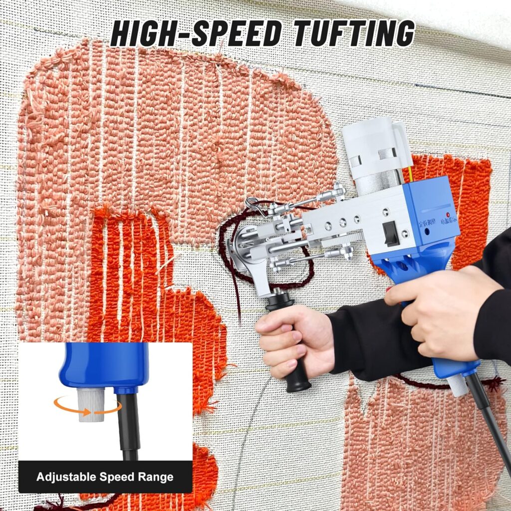 FancyBant Tufting Gun, 2 in 1 Electric Carpet Rug Gun Cut Pile and Loop Pile, Carpet Weaving Knitting Machine