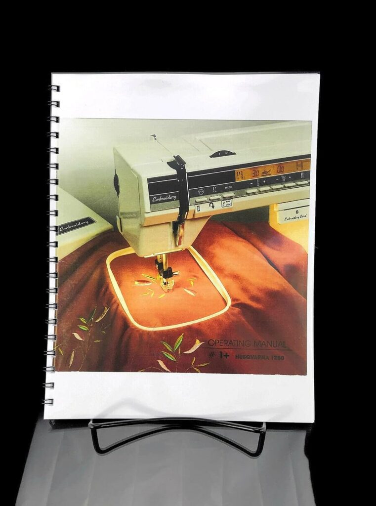 Husqvarna Viking 1250 #1 Users Guide Embroidery Machine COLOR Comb-Bound Copy Reprint Manual     Unknown Binding