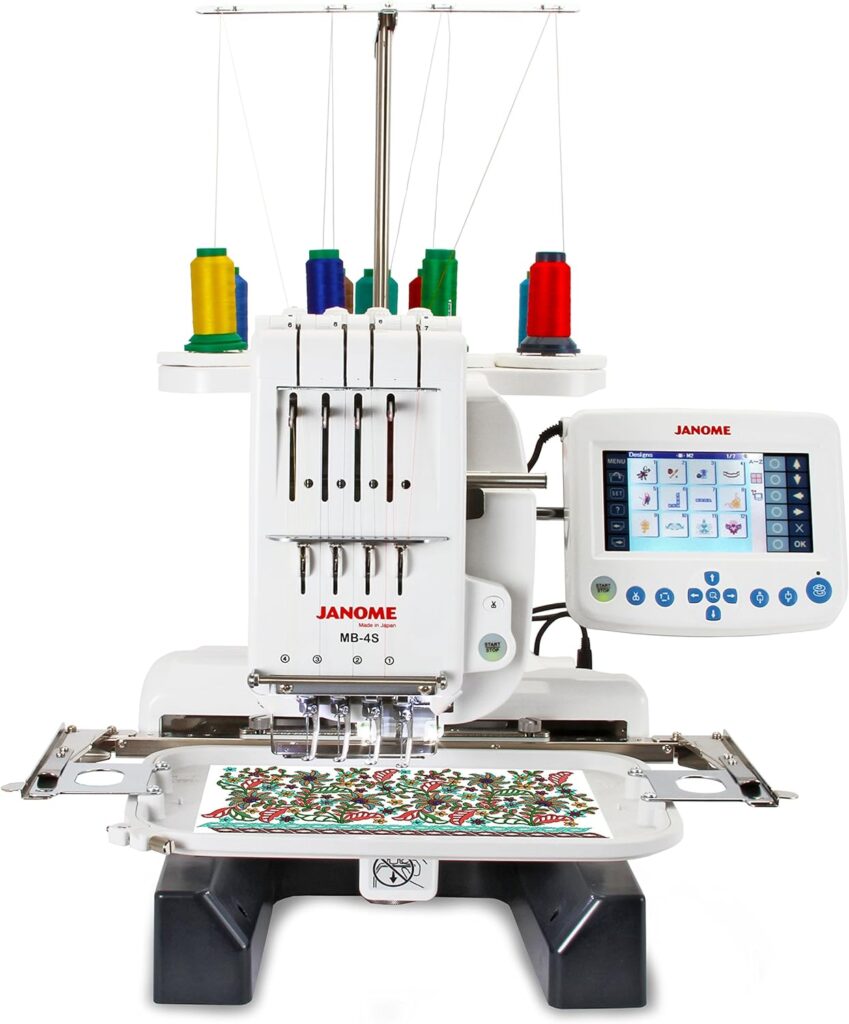 Janome MB-4S Four Needle Embroidery Machine with Accessories