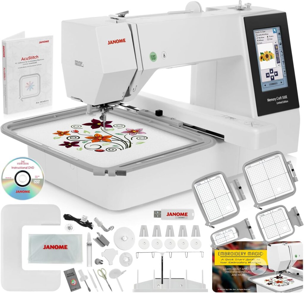 Janome Memory Craft 500E Embroidery Machine