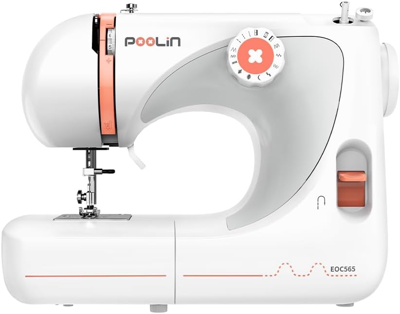 Poolin Basic Sewing Machine for Children - 27 Stitch Applications with Multiple Accessories Include Video Tutorials  Quick Guide  Instruction Manual, EOC565