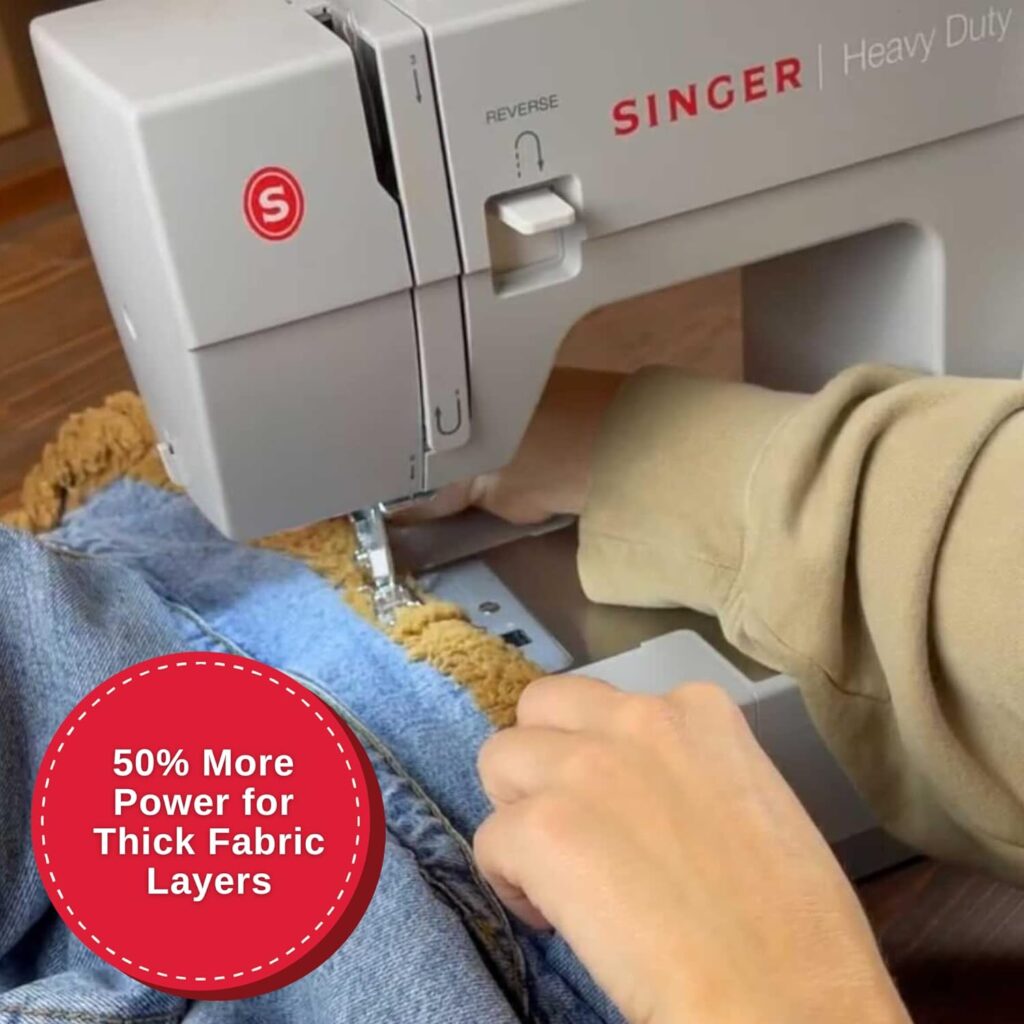 SINGER | Heavy Duty Holiday Bundle - 4452 Heavy Duty Sewing Machine with Bonus Extension Table for Larger Projects, Packed with Specialty Accessories , 15.5 x 6.25 x 12