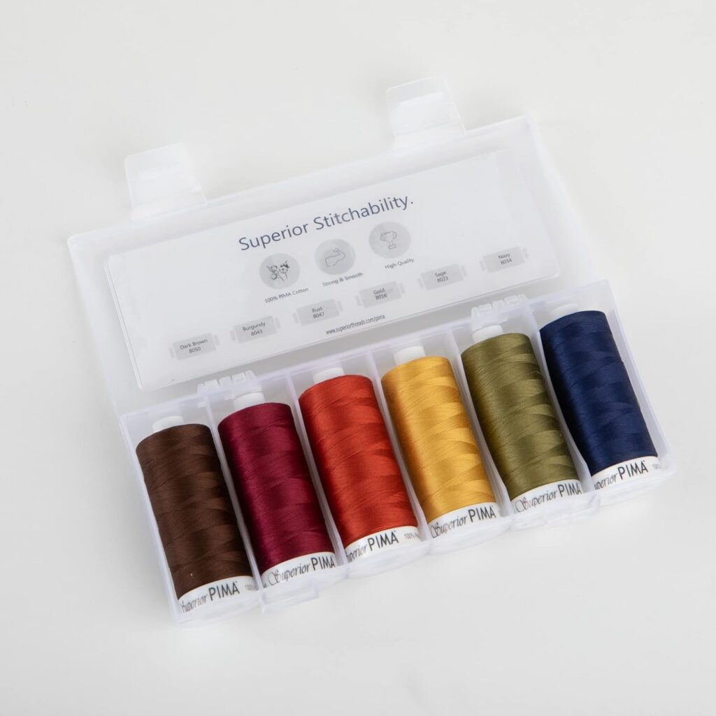 Superior Threads PIMA 50 wt Cotton Sewing Thread Set 1200 Yard Spool 6-Pack (Neutrals)
