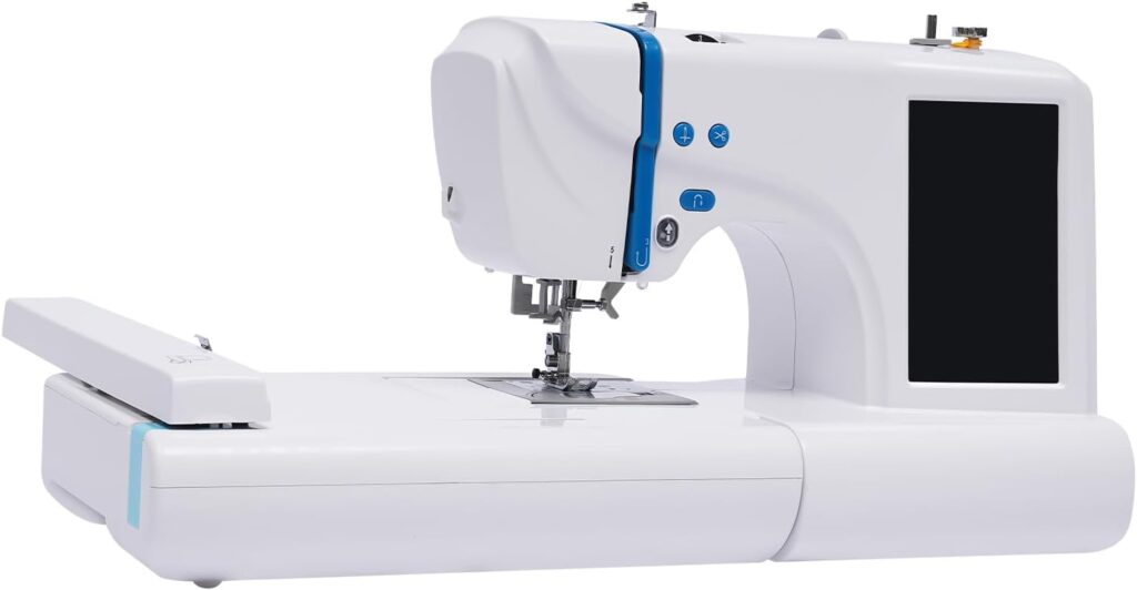 YUNLAIGOTOP Sewing and Embroidery Machine, 2-In-1 Embroidery Machine with Large LCD Touch Screen, 75 Designs, 4x9.2 Embroidery Area, Computerized Embroidery Machine for Tailoring Stores/Homes